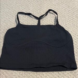 Black lululemon tank top with built in bra